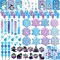 216Pcs Frozen School Stationery Party Favors Winter Snowflake Themed Classroom Gift Reward Prizes Bulk for Students Kids Holiday Frozen Birthday Goodie Bag Stuffers Pinata Filler